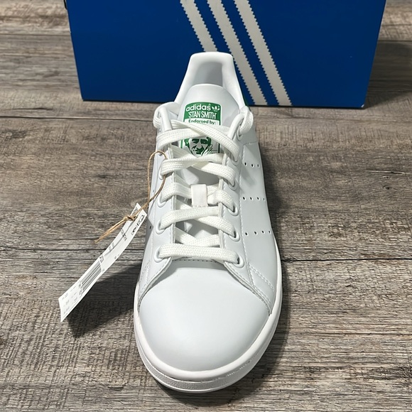 NWT Adidas Originals Stan Smith Women's Shoes - White/Green - Q47226 - Picture 4 of 9